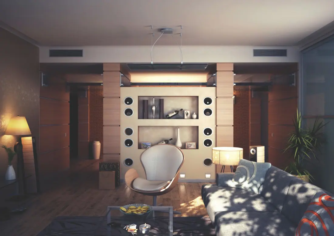 Living room, evening light