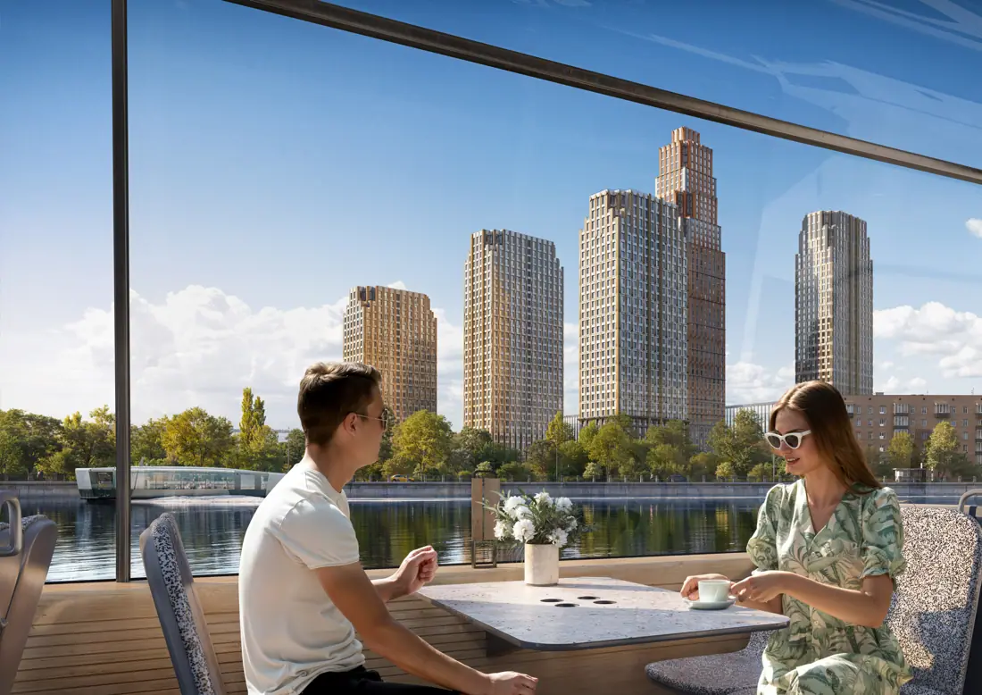 Waterfront terrace