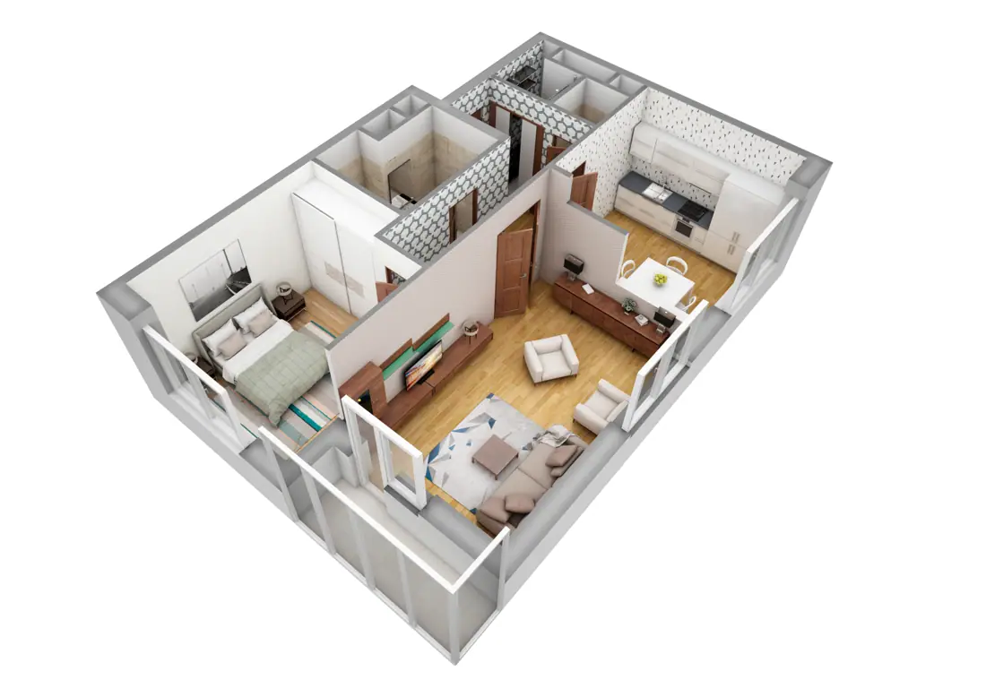 Apartment cutaway